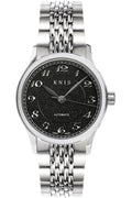 KNIS KOKU Automatic Breguet Numerals Black / Engraved Dial Stainless Steel Bracelet (KN005-BGBKRC)