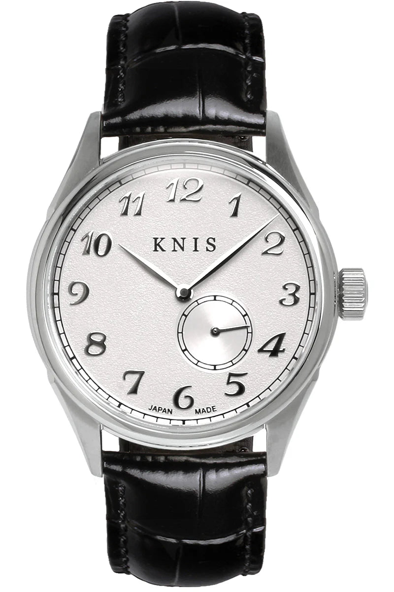 KNIS KODOU Small Seconds Automatic - White / Black Leather Strap (KN009-WHBKLE)
