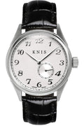 KNIS KODOU Small Seconds Automatic - White / Black Leather Strap (KN009-WHBKLE)