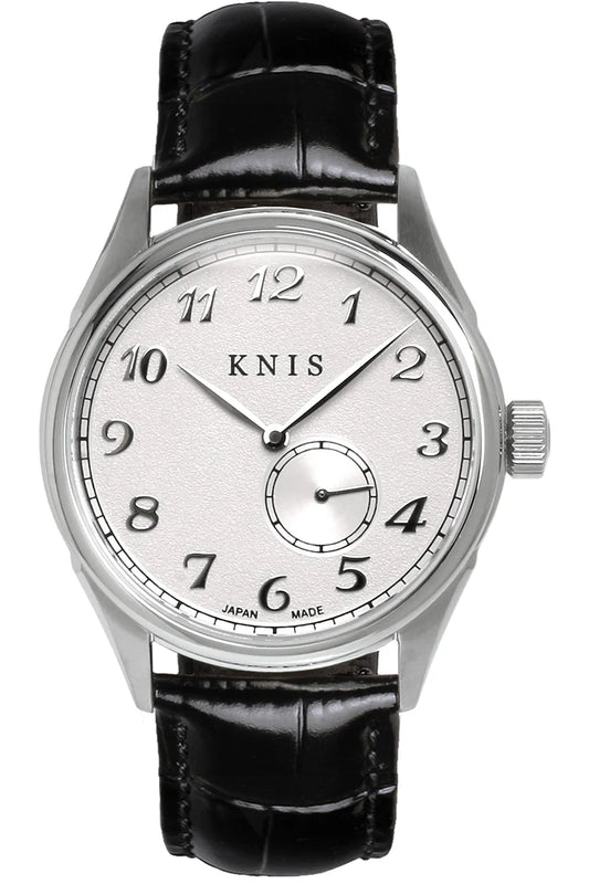 KNIS KODOU Small Seconds Automatic - White / Black Leather Strap (KN009-WHBKLE)