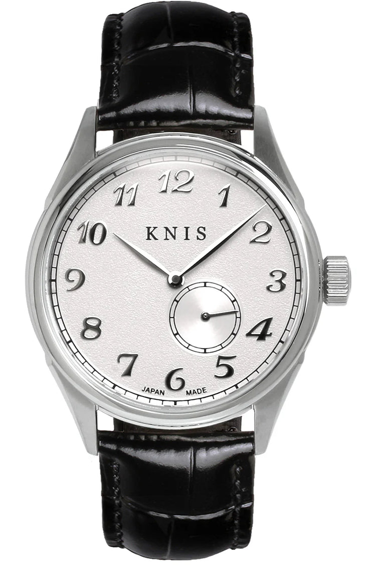 KNIS KODOU Small Seconds Automatic - White / Black Leather Strap (KN009-WHBKLE)