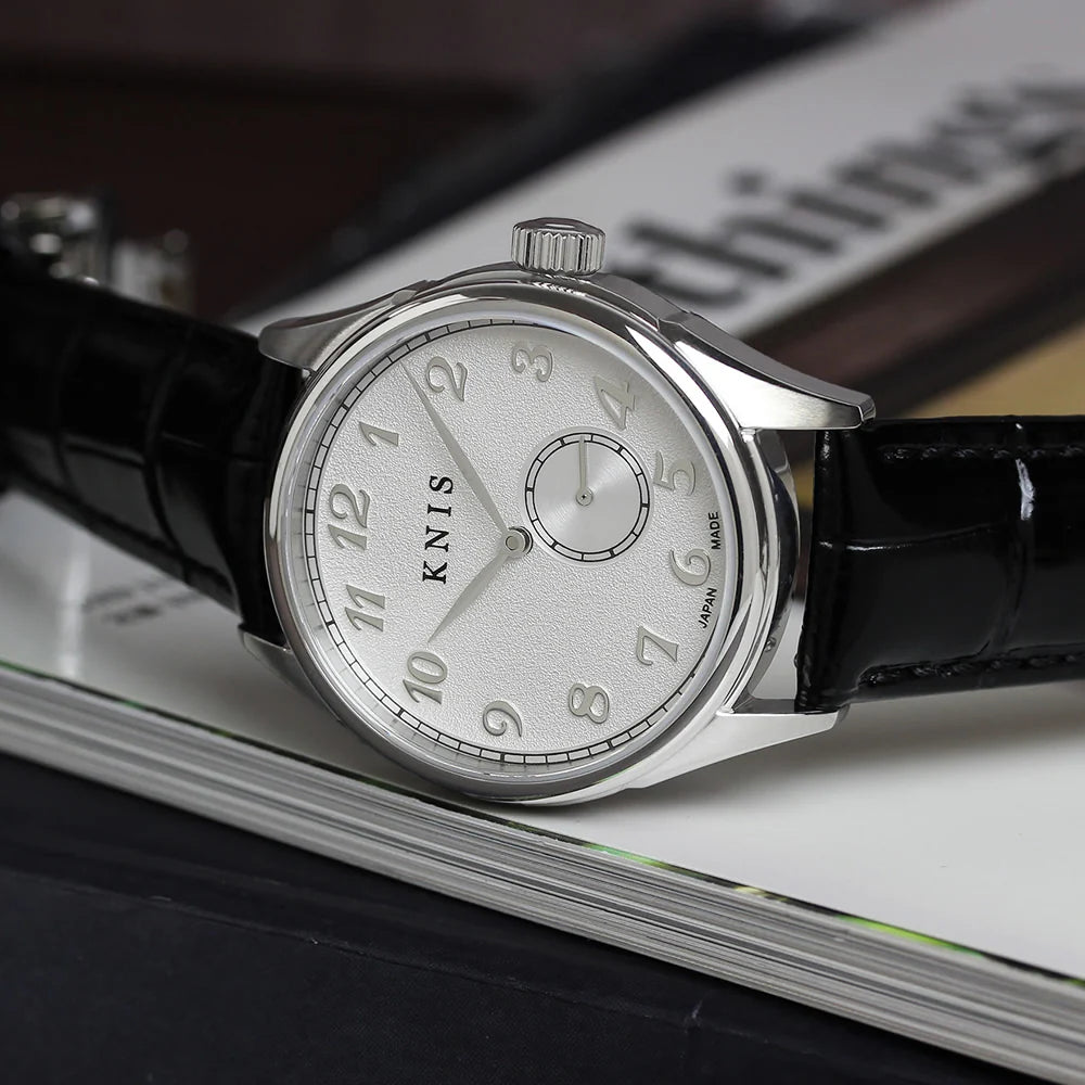 KNIS KODOU Small Seconds Automatic - White / Black Leather Strap (KN009-WHBKLE)