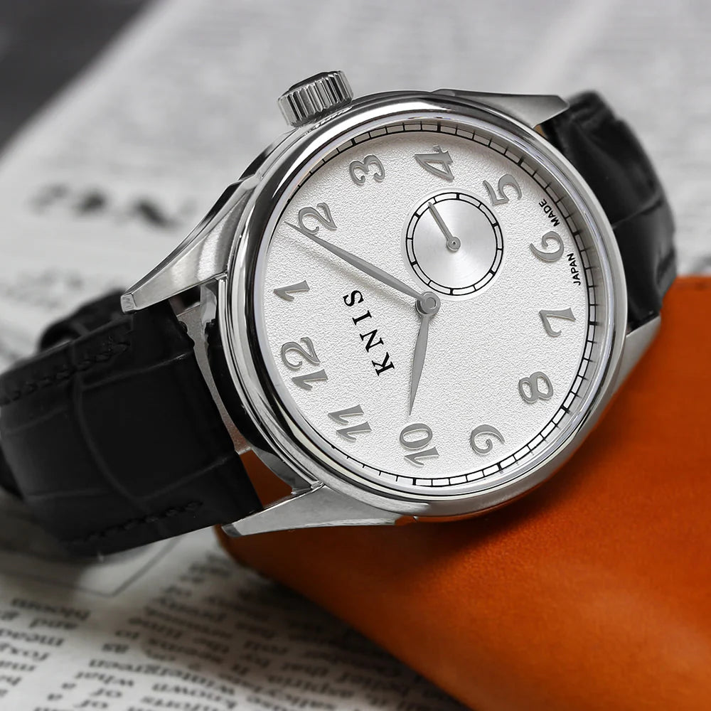 KNIS KODOU Small Seconds Automatic - White / Black Leather Strap (KN009-WHBKLE)