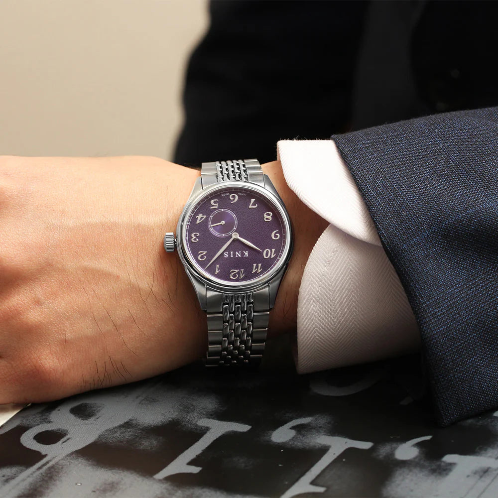KNIS KODOU Small Seconds Automatic - Purple / Stainless Steel Bracelet (KN009-PPRC)
