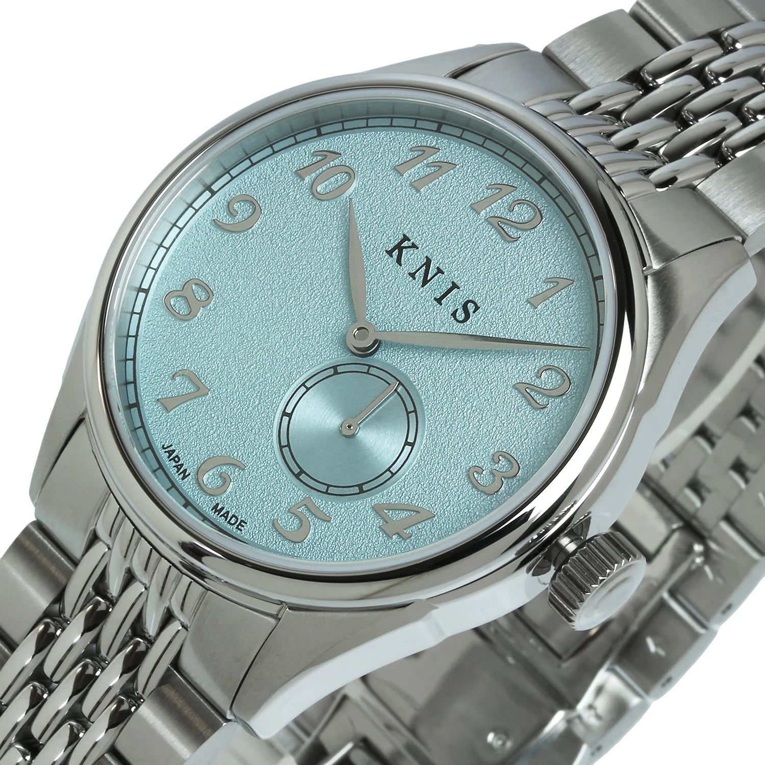 KNIS KODOU Small Seconds Automatic - Ice Blue / Stainless Steel Bracelet (KN009-IBLRC)
