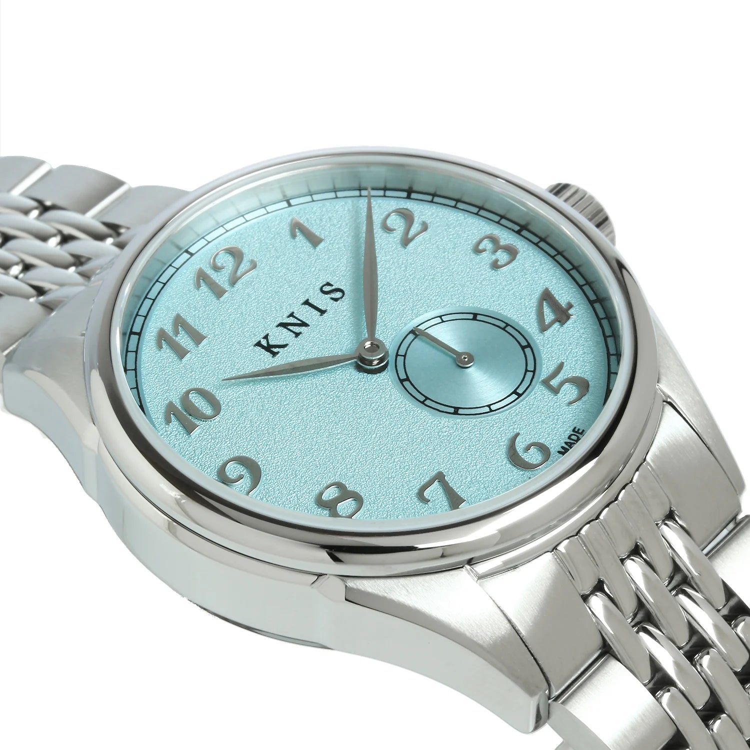 KNIS KODOU Small Seconds Automatic - Ice Blue / Stainless Steel Bracelet (KN009-IBLRC)