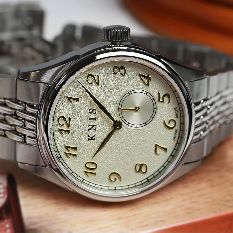 KNIS KODOU Small Seconds Automatic - Champagne Gray / Stainless Steel Bracelet (KN009-SGYRC)