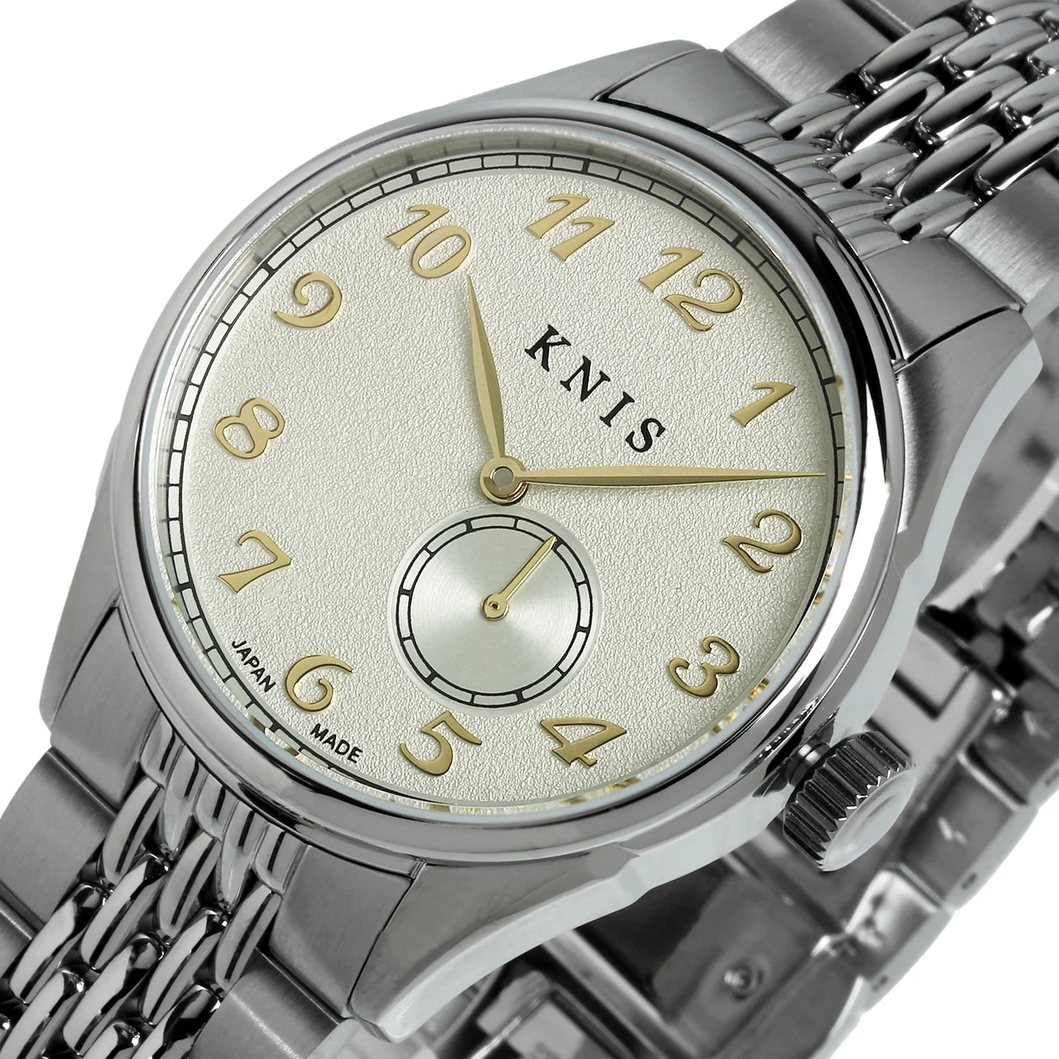 KNIS KODOU Small Seconds Automatic - Champagne Gray / Stainless Steel Bracelet (KN009-SGYRC)