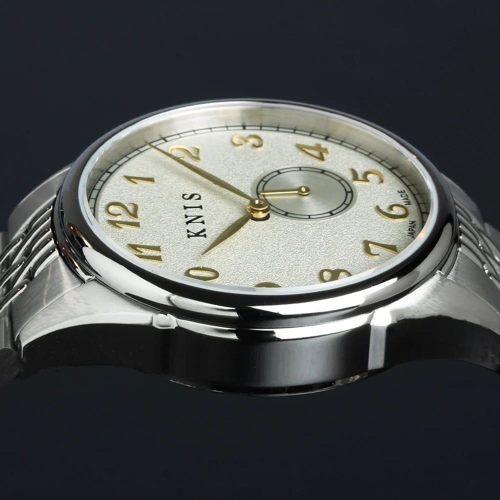 KNIS KODOU Small Seconds Automatic - Champagne Gray / Stainless Steel Bracelet (KN009-SGYRC)