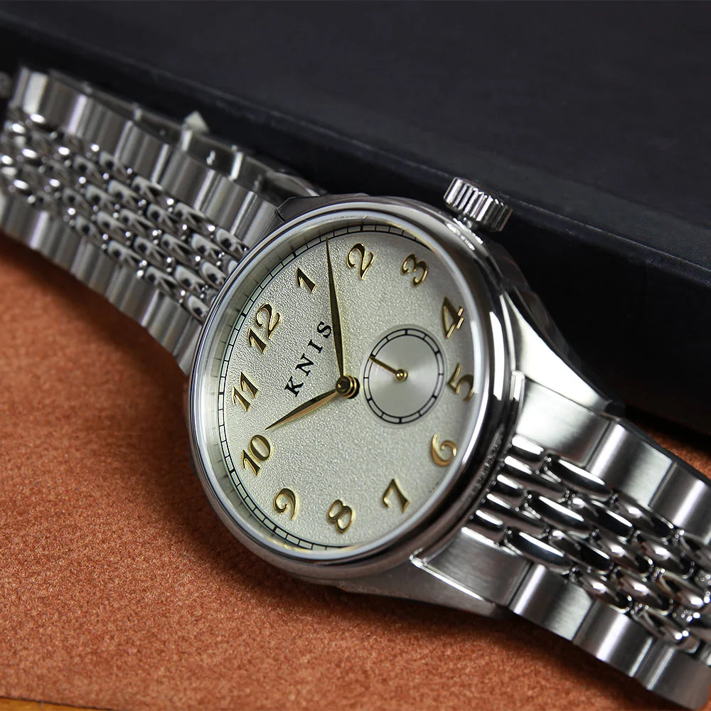 KNIS KODOU Small Seconds Automatic - Champagne Gray / Stainless Steel Bracelet (KN009-SGYRC)