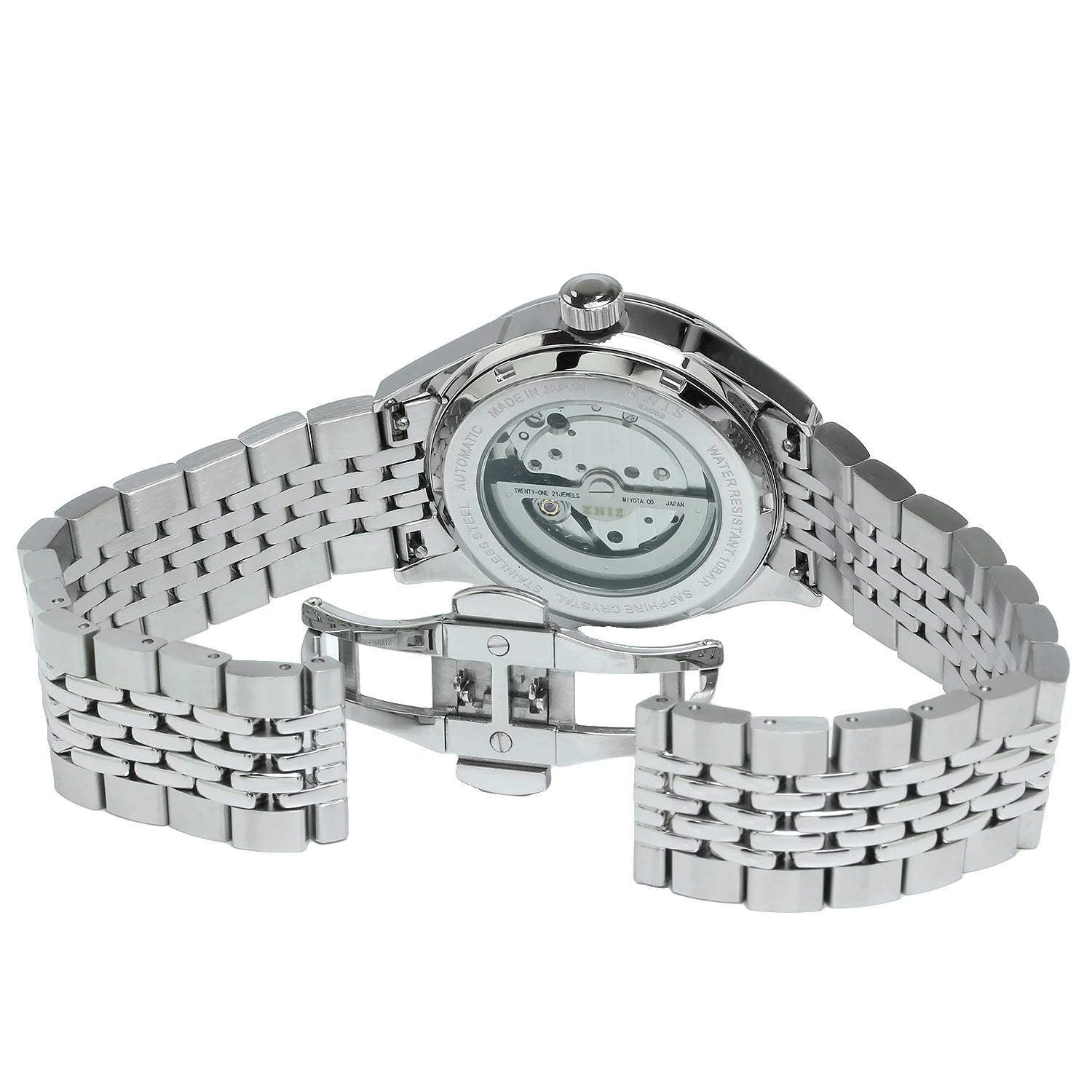 KNIS KODOU Small Seconds Automatic - Champagne Gray / Stainless Steel Bracelet (KN009-SGYRC)