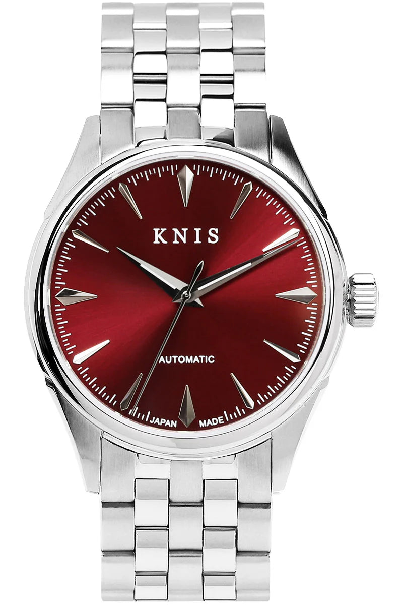 KNIS Automatic Sunray Dial Wine Red KN001-RD