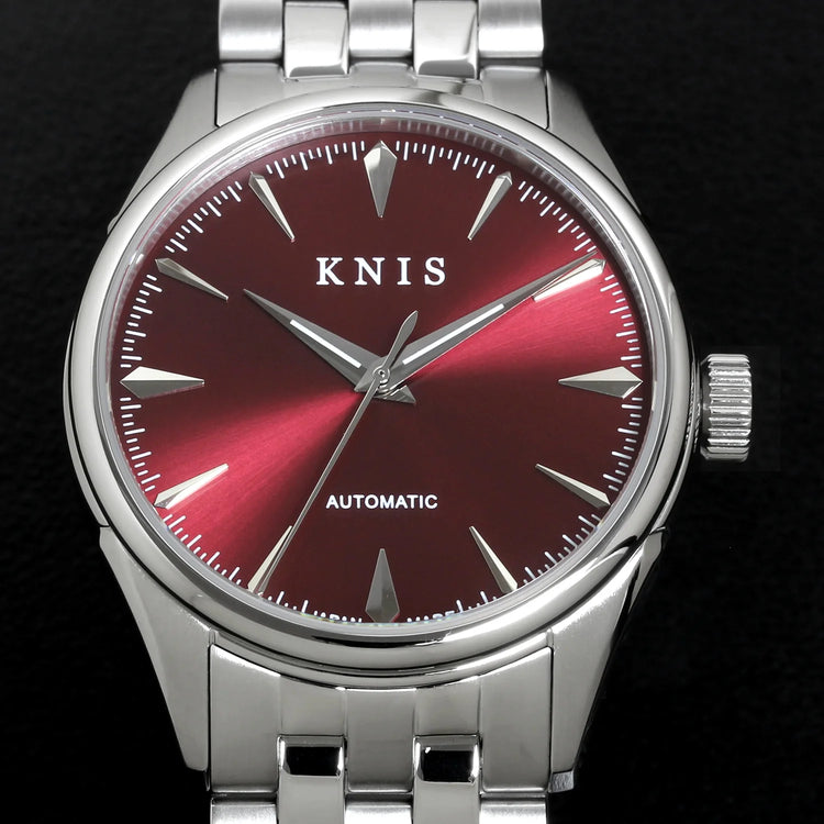 KNIS Automatic Sunray Dial Wine Red KN001-RD