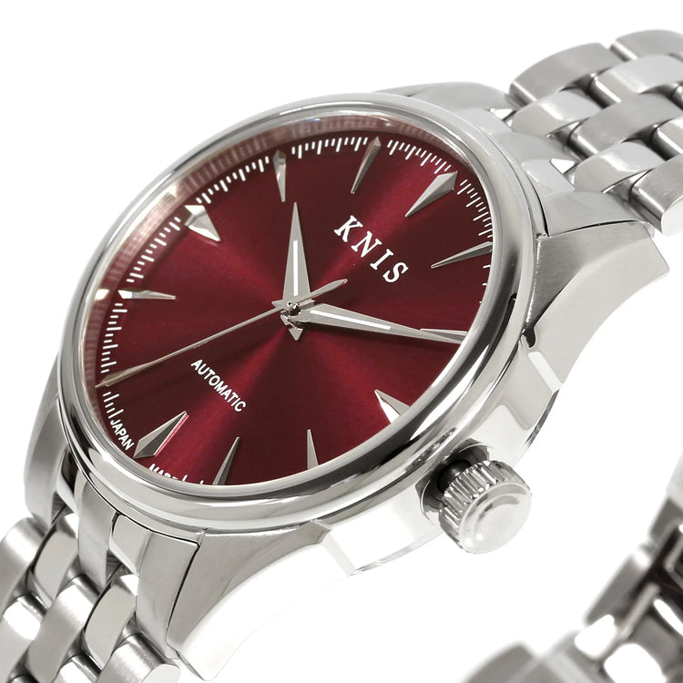 KNIS Automatic Sunray Dial Wine Red KN001-RD