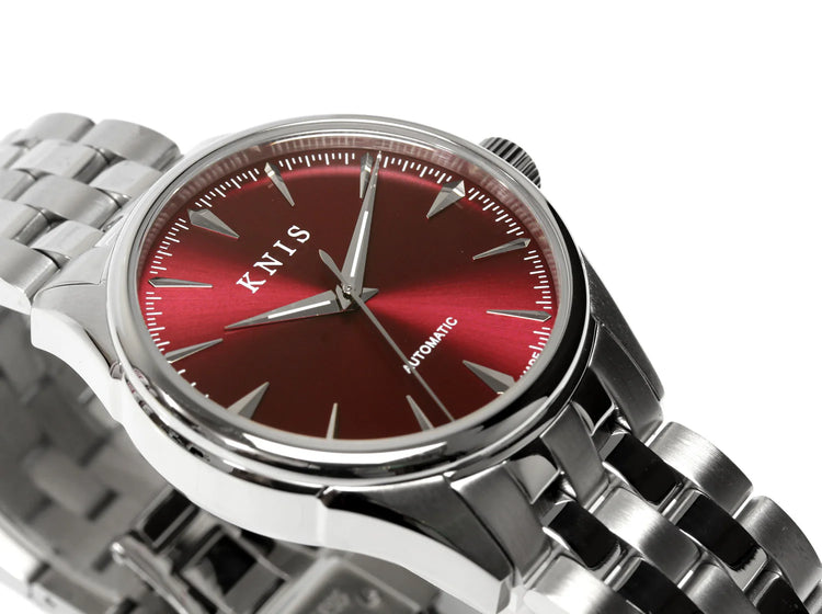 KNIS Automatic Sunray Dial Wine Red KN001-RD