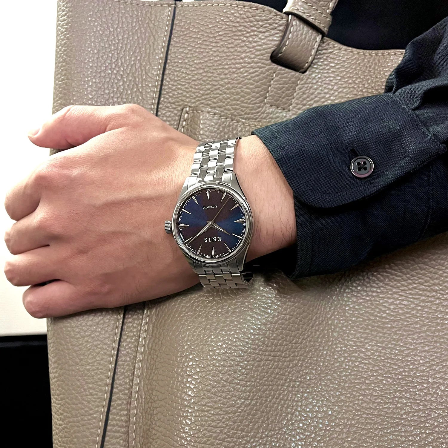 KNIS Automatic Sunray Dial Deep Blue KN001-BL