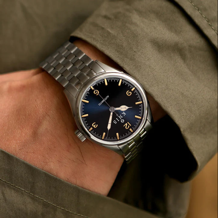 KNIS Automatic Retro Modern Super Luminova Blue KN002-BL