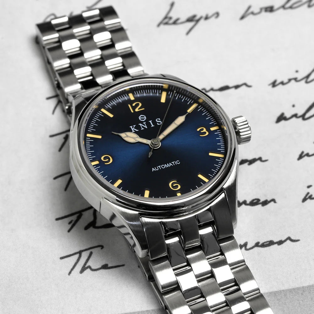 KNIS Automatic Retro Modern Super Luminova Blue KN002-BL