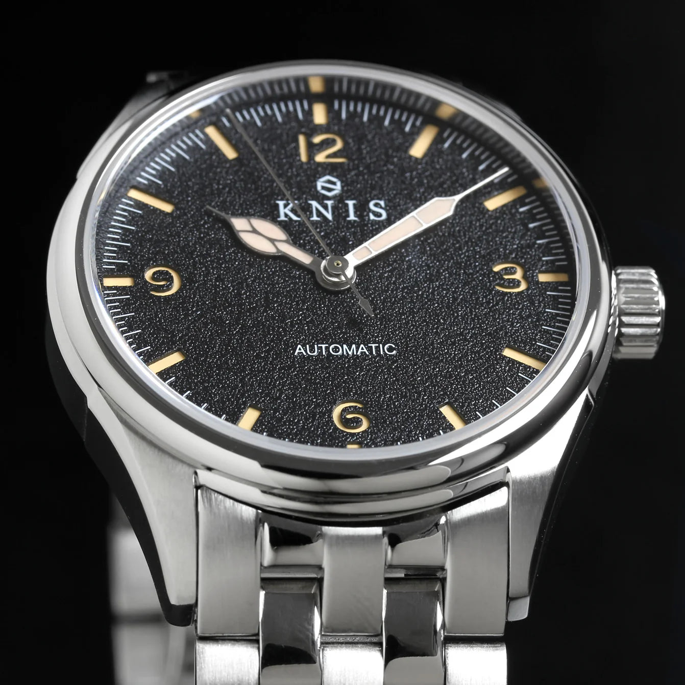 KNIS Automatic Retro Modern Super Luminova Black KN002-BK