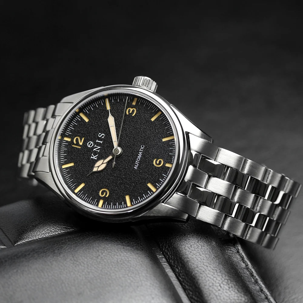 KNIS Automatic Retro Modern Super Luminova Black KN002-BK