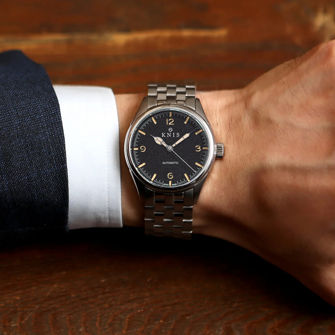 KNIS Automatic Retro Modern Super Luminova Black KN002-BK