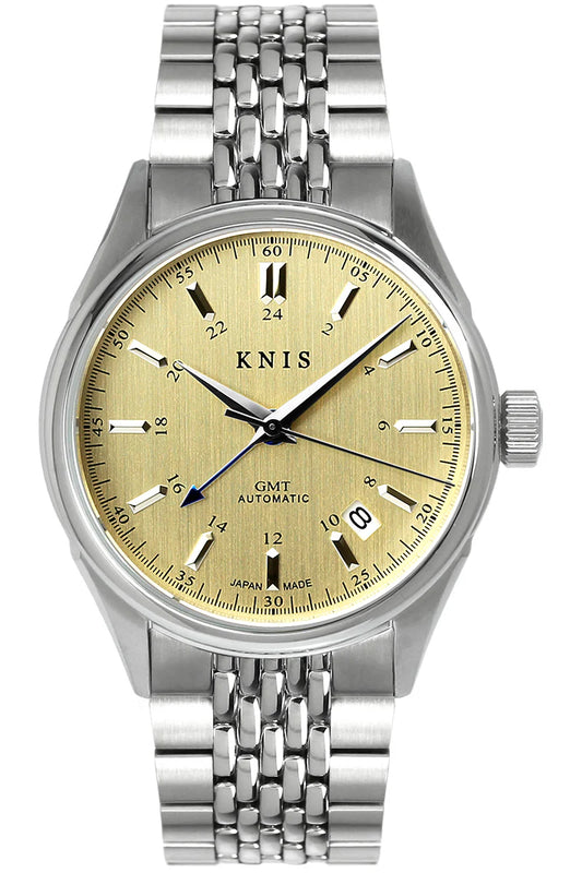 KNIS Classic GMT Automatic Silver / Rice Beads Bracelet (KN008-SVRC) - CHM