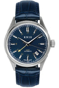 KNIS Classic GMT Automatic Deep Blue / Blue Leather Strap (KN008-BLBLLE)