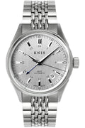 KNIS Classic GMT Automatic Silver / Rice Beads Bracelet (KN008-SVRC) - Silver