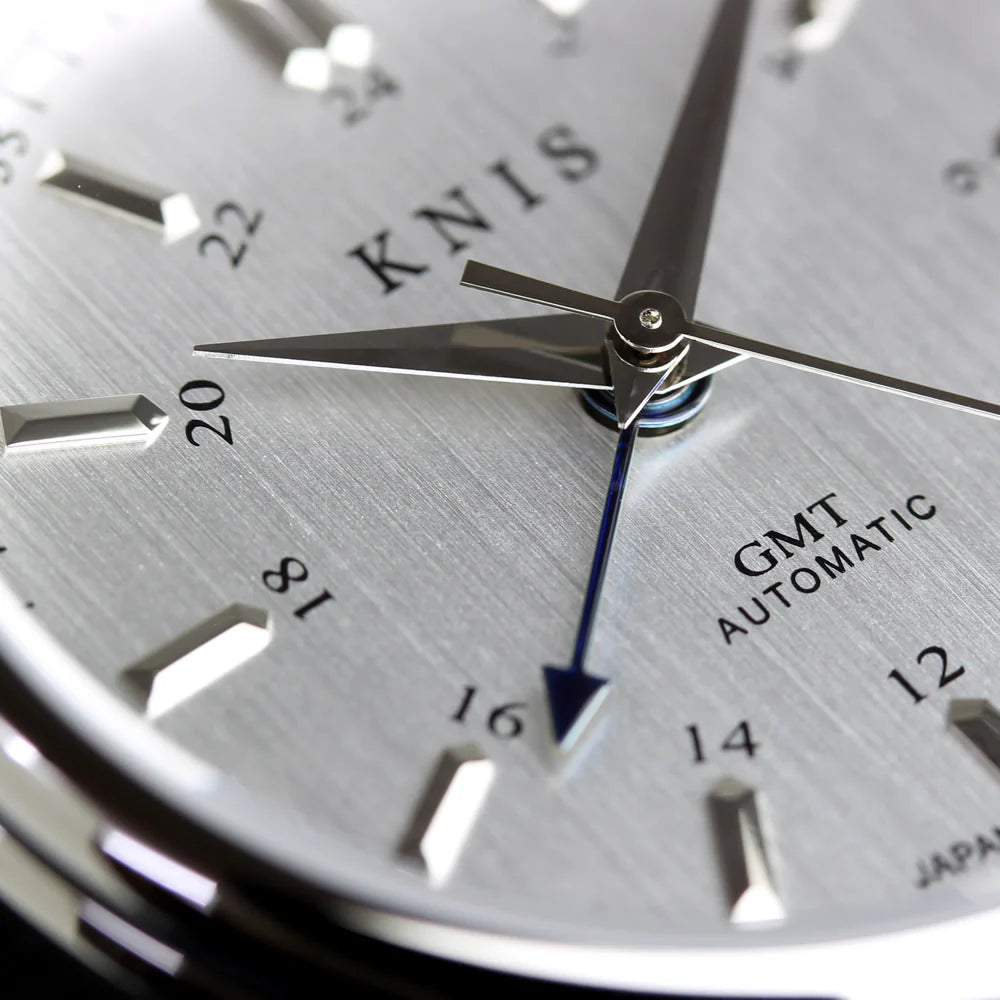 KNIS Classic GMT Automatic Silver / Rice Beads Bracelet (KN008-SVRC) - Silver