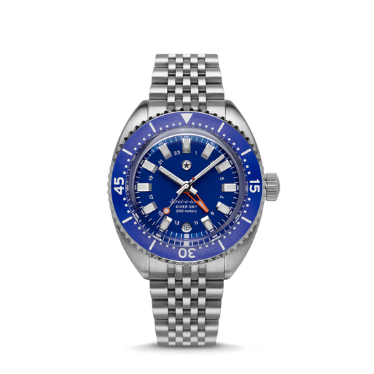 Jack Mason Strat-o-timer Titanium Diver GMT: Cobalt