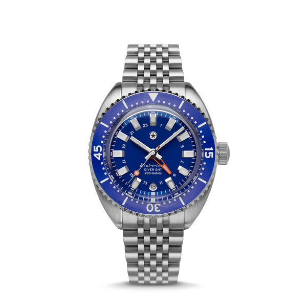 Jack Mason Strat-o-timer Titanium Diver GMT: Cobalt