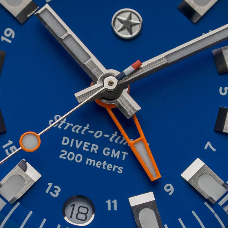 Jack Mason Strat-o-timer Titanium Diver GMT: Cobalt