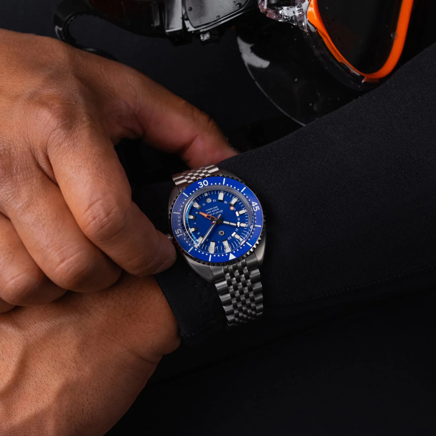 Jack Mason Strat-o-timer Titanium Diver GMT: Cobalt