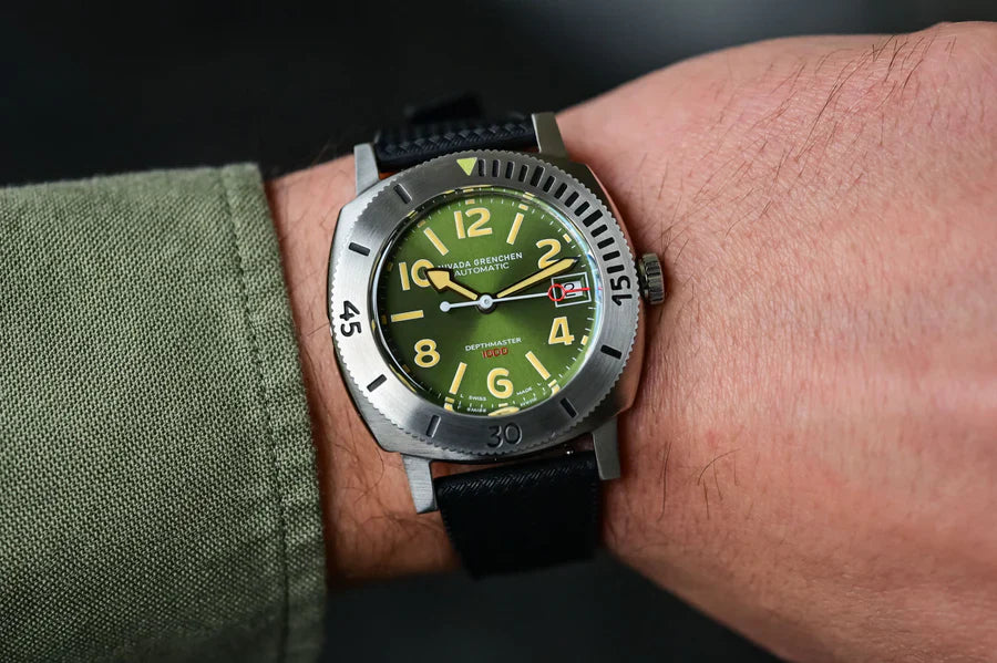 Nivada Grenchen Numerals Date - Depthmaster Green