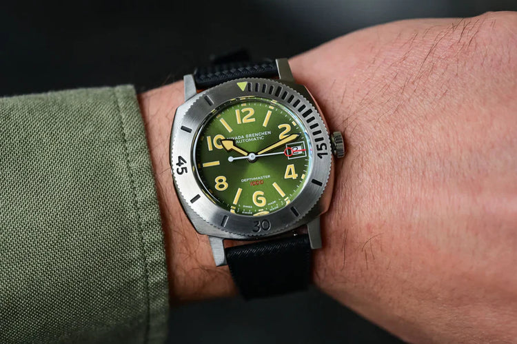 Nivada Grenchen Numerals Date - Depthmaster Green
