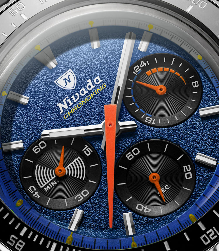 Nivada Grenchen Chronoking Mecaquartz Racing Blue