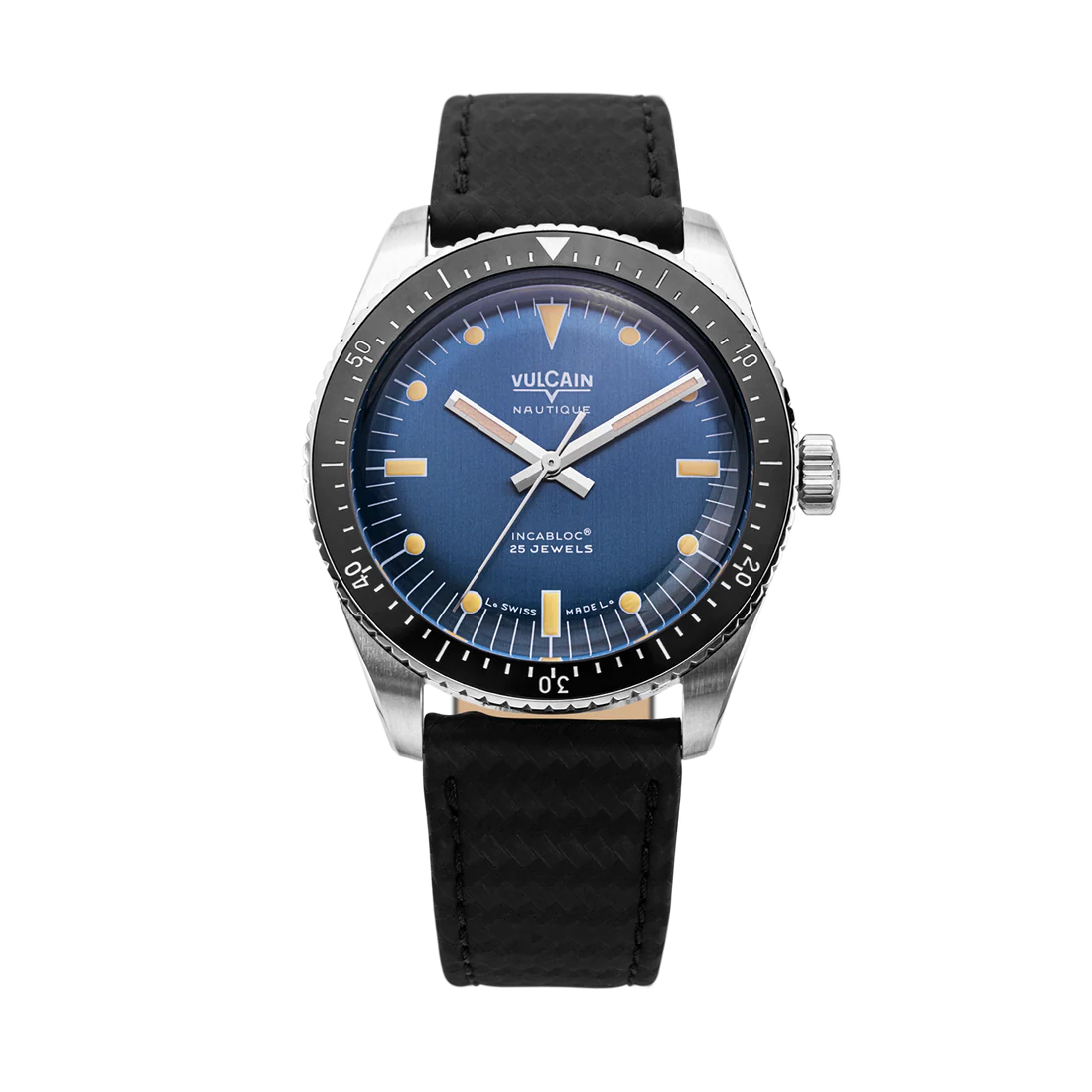 Vulcain Skindiver Nautique - Blue with Khaki Brown Lum