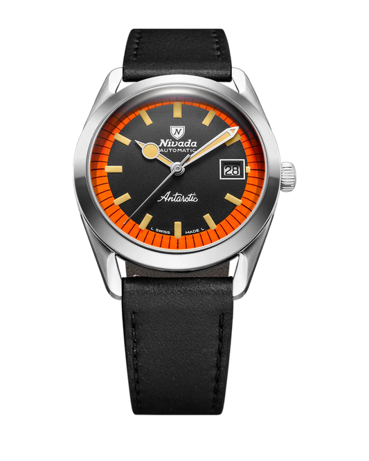 Nivada Grenchen Antarctic Black & Orange - 38mm - With Date