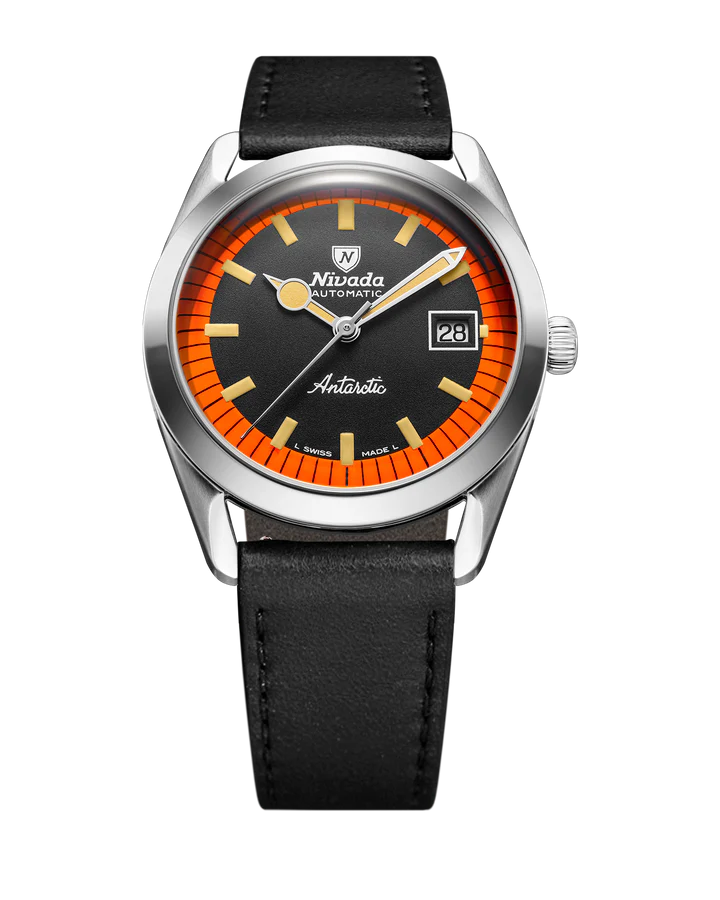 Nivada Grenchen Antarctic Black & Orange - 38mm - With Date