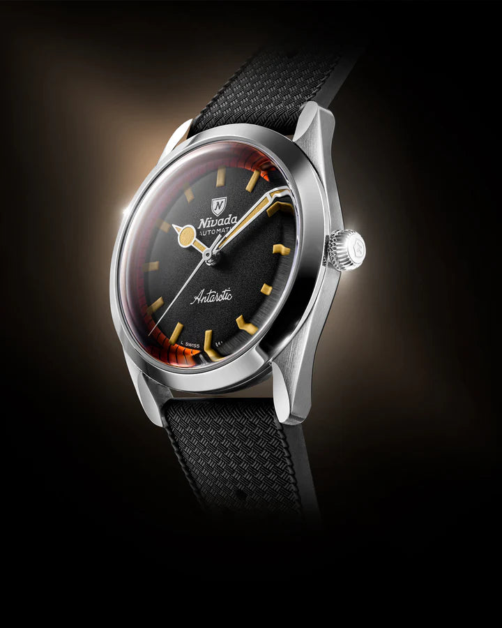 Nivada Grenchen Antarctic Black & Orange - 38mm - With Date