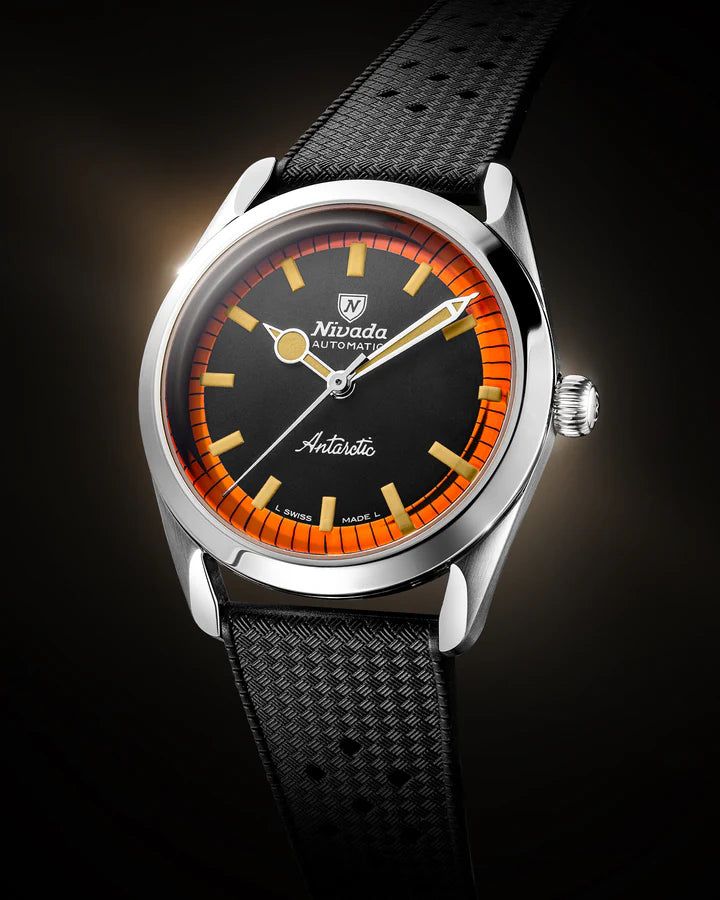 Nivada Grenchen Antarctic Black & Orange - 38mm - With Date