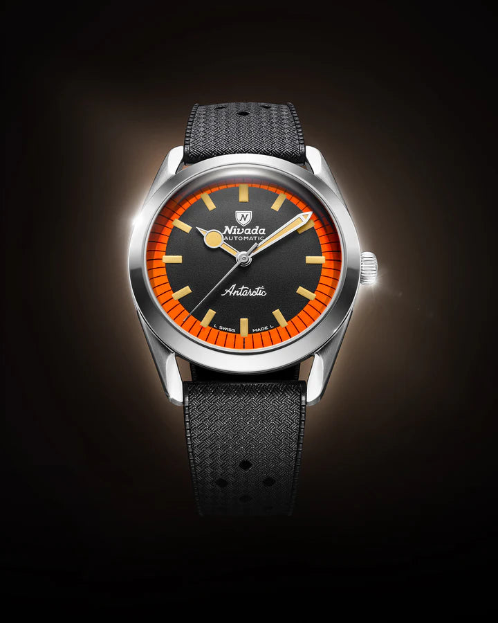 Nivada Grenchen Antarctic Black & Orange - 38mm - With Date
