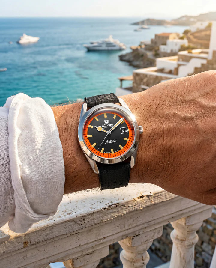 Nivada Grenchen Antarctic Black & Orange - 38mm - With Date