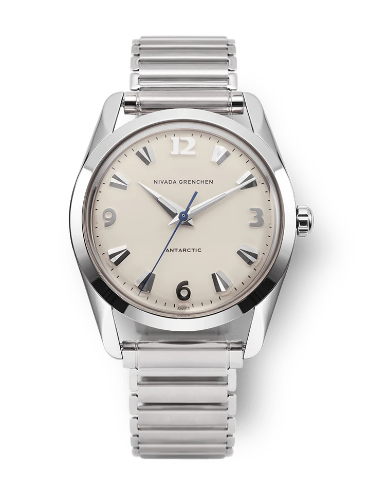 Nivada Grenchen ANTARCTIC EGGSHELL WHITE LUMINOVA - 35mm