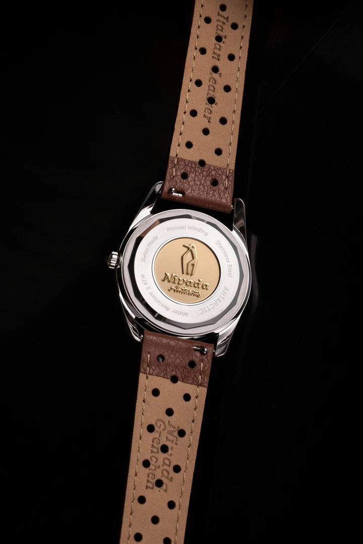 Nivada Grenchen ANTARCTIC EGGSHELL WHITE LUMINOVA - 35mm