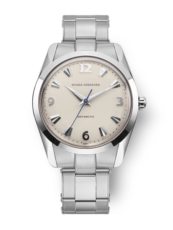 Nivada Grenchen ANTARCTIC EGGSHELL WHITE LUMINOVA - 35mm