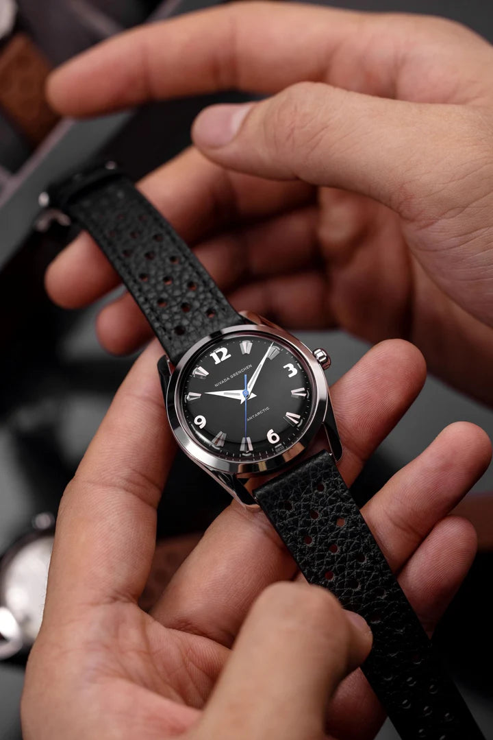 Nivada Grenchen ANTARCTIC BLACK WHITE LUMINOVA - 35mm