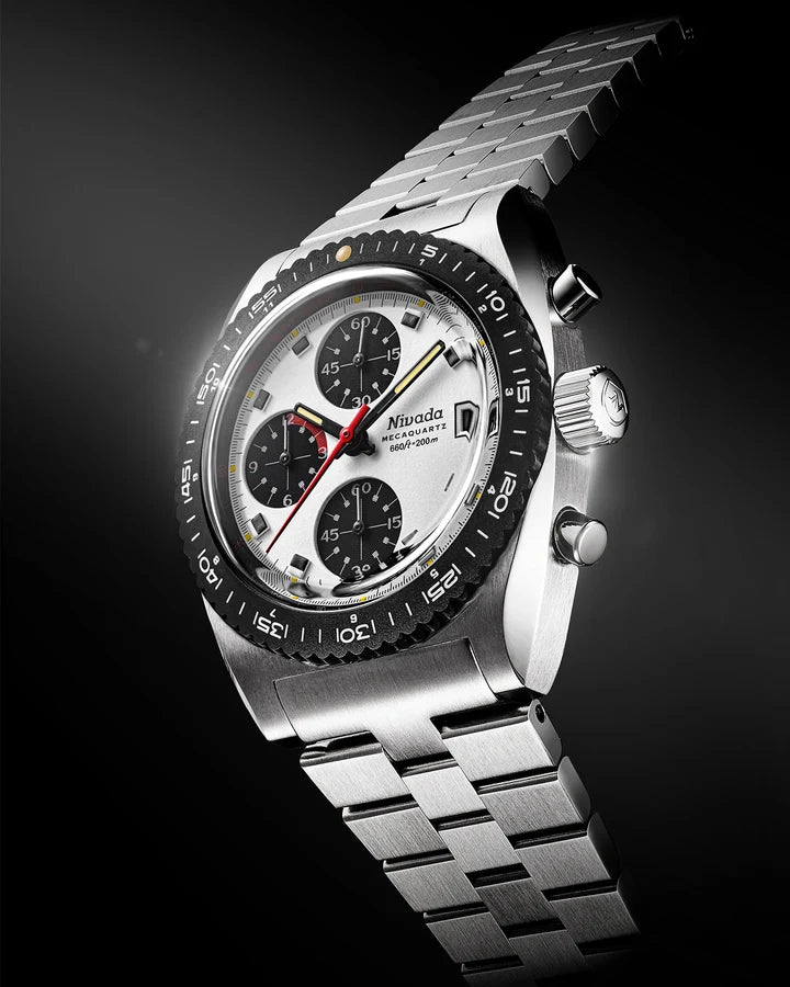 Nivada Grenchen Autochron Panda Mecaquartz