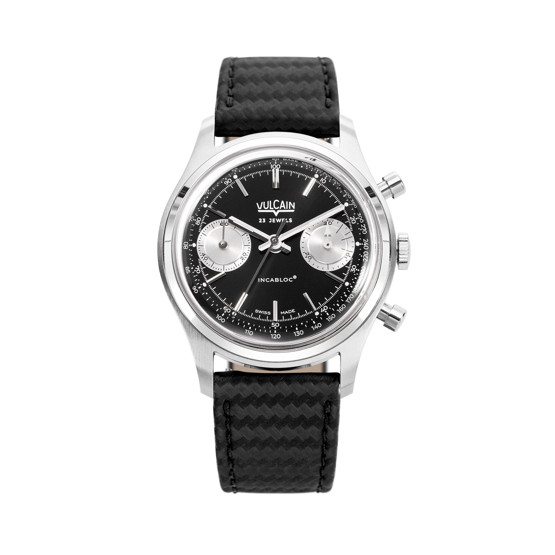 Vulcain Chronograph 70's - Black & Silver