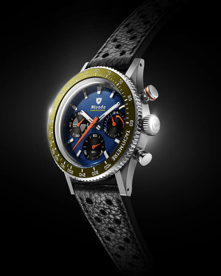 Nivada Grenchen CHRONOKING MECAQUARTZ RACING BLUE